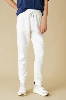 KOTON, Pantaloni sport cu snur de ajustare in talie, Alb, XL KOTON, Pantaloni sport cu snur de ajustare in talie, Alb, XL