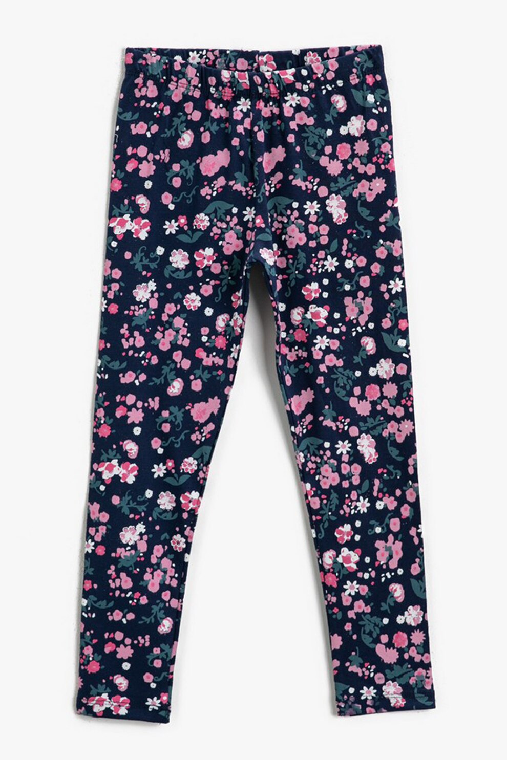 KOTON, Colanti cu model floral, Bleumarin/Albastru pastel/Albastru petrol