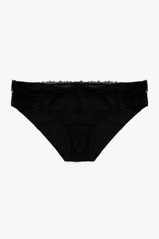 KOTON, Chiloti cu insertii din dantela, Negru KOTON, Chiloti cu insertii din dantela, Negru