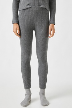 KOTON, Colanti tricotati de pijama cu striatii, Gri KOTON, Colanti tricotati de pijama cu striatii, Gri