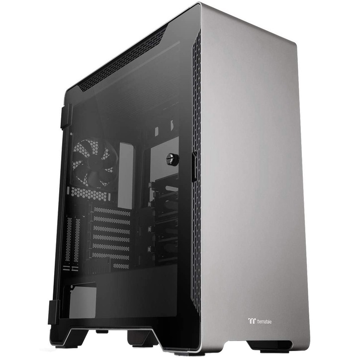 Компютърна кутия Thermaltake A500 Tempered Glass, Mid-Tower, Без захранващ блок, ATX, Black
