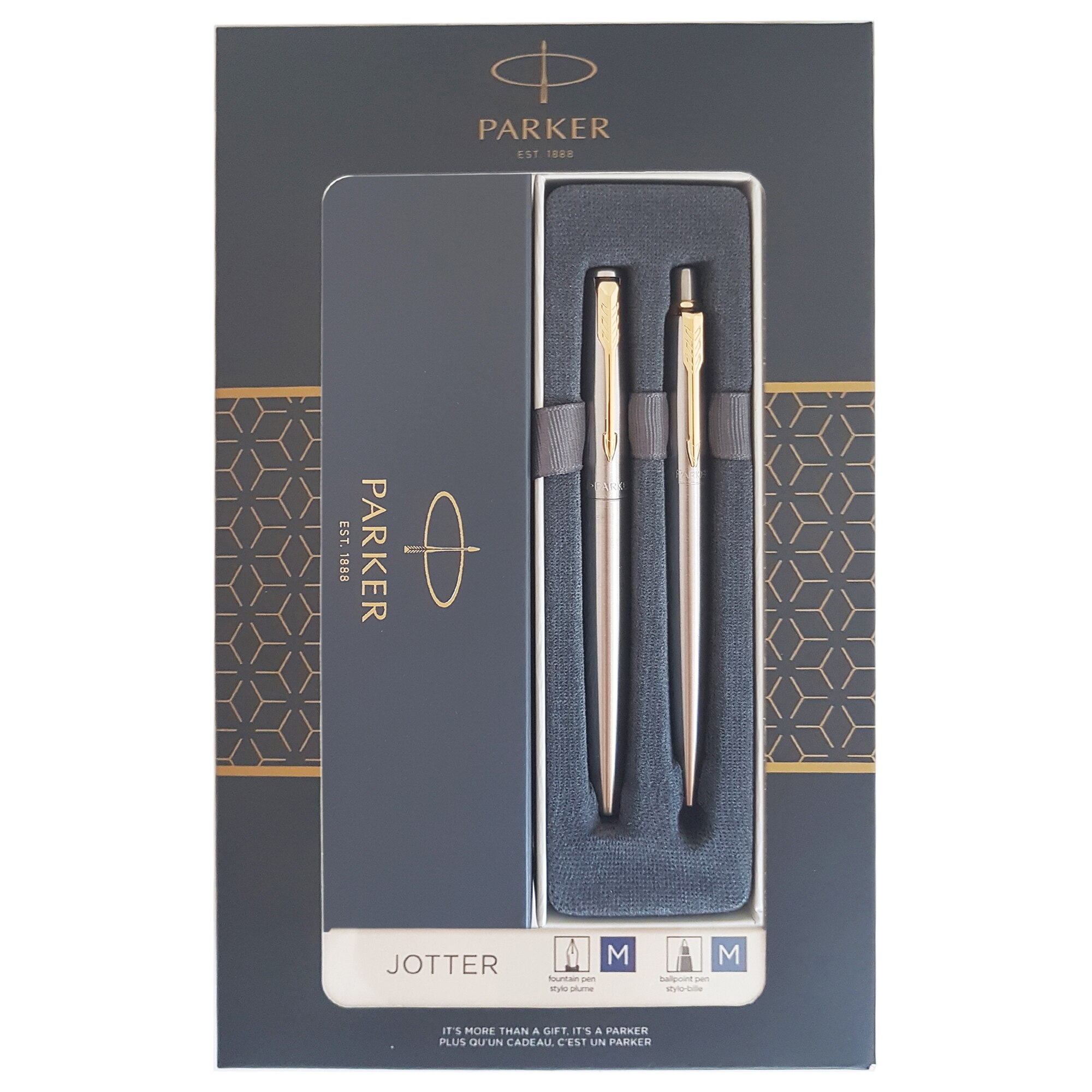 Set Parker stilou + pix Jotter Royal metalic SS-GT in caseta de cadou