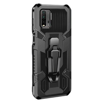 Husa de protectie pentru Xiaomi Redmi 9T, Aziao Tech Performance Design, Shield Armor, Hard TPU, Stand, Top Protection, Negru Husa de protectie pentru Xiaomi Redmi 9T, Aziao Tech Performance Design, Shield Armor, Hard TPU, Stand, Top Protection, Negru
