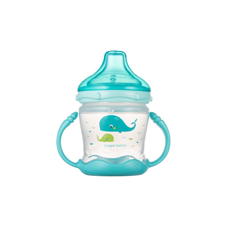 Cana cu cioc, anti-varsare, Balena, albastra, + 9 luni