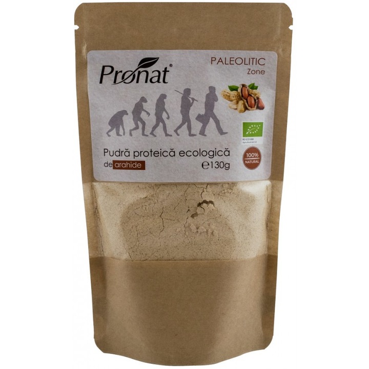 Био фъстъчен протеин на прах, 130 g, Pronat