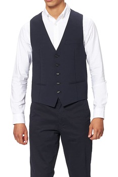 Vesta costum mix lana barbati 'Cipanetti-W' Cinque, albastra, 94 Vesta costum mix lana barbati 'Cipanetti-W' Cinque, albastra, 94