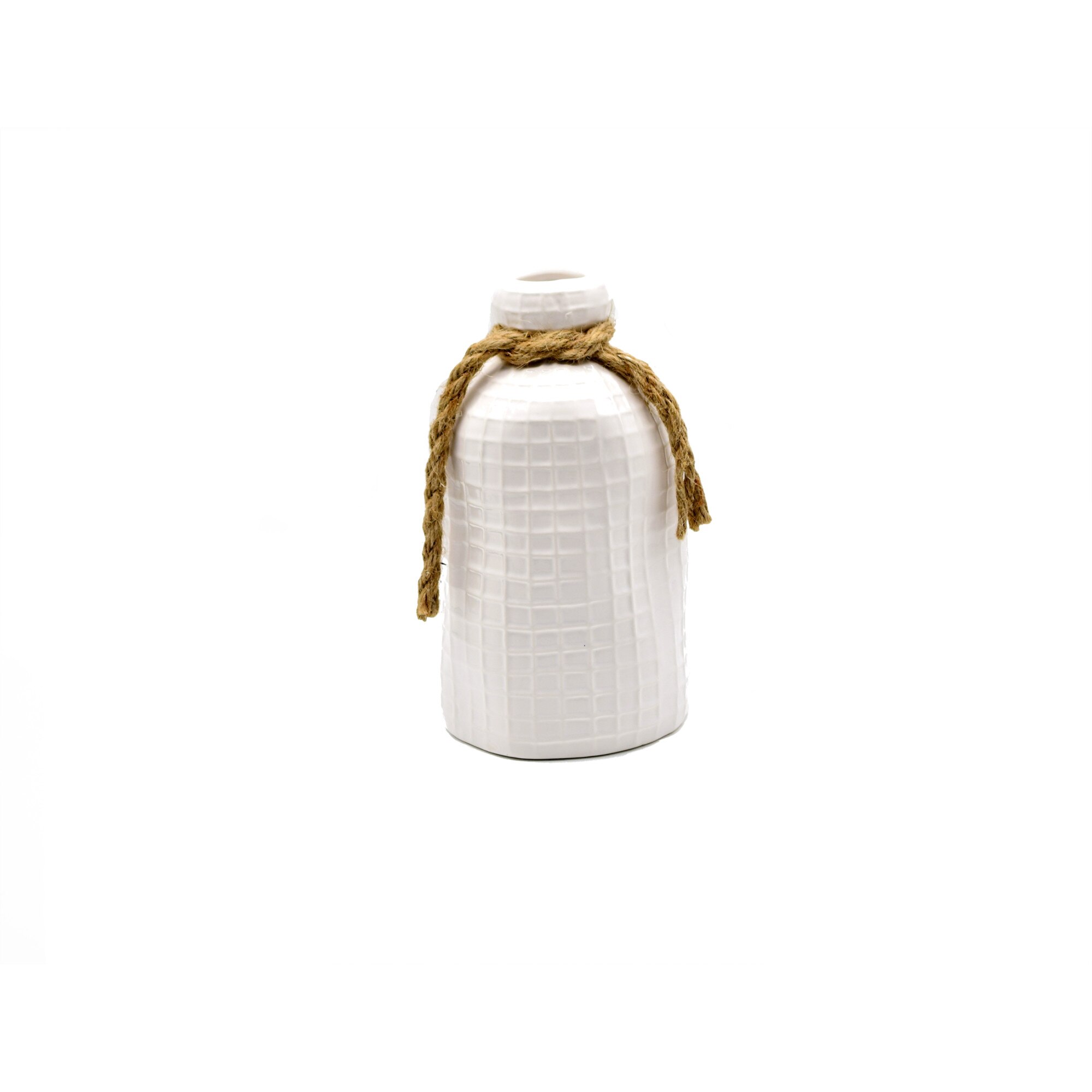 Vaza decorativa din ceramica, Naimeed D287 20 cm Alb