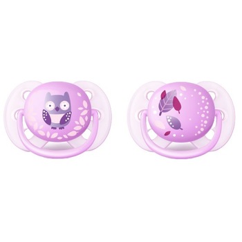 Set 2 suzete Philips-AVENT SCF220/21 Ultra Soft, ultramoale si flexibila, pentru pielea sensibila a bebelusului, ortodontica, 0-6 luni, Mov Set 2 suzete Philips-AVENT SCF220/21 Ultra Soft, ultramoale si flexibila, pentru pielea sensibila a bebelusului, ortodontica, 0-6 luni, Mov