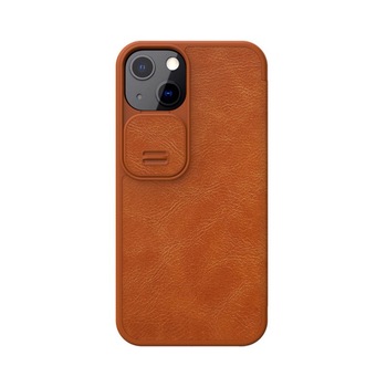 Husa Flip Cover Premium, Piele Ecologica, Nillkin Qin Leather Pro Compatibila Cu iPhone 13, Maro Husa Flip Cover Premium, Piele Ecologica, Nillkin Qin Leather Pro Compatibila Cu iPhone 13, Maro