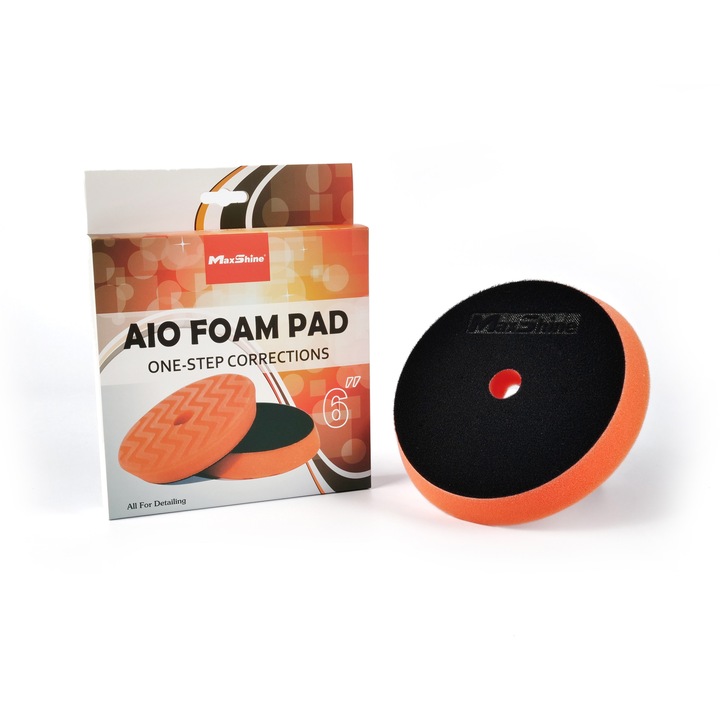 Burete polish All in one (AIO), portocaliu, 150mm MaxShine
