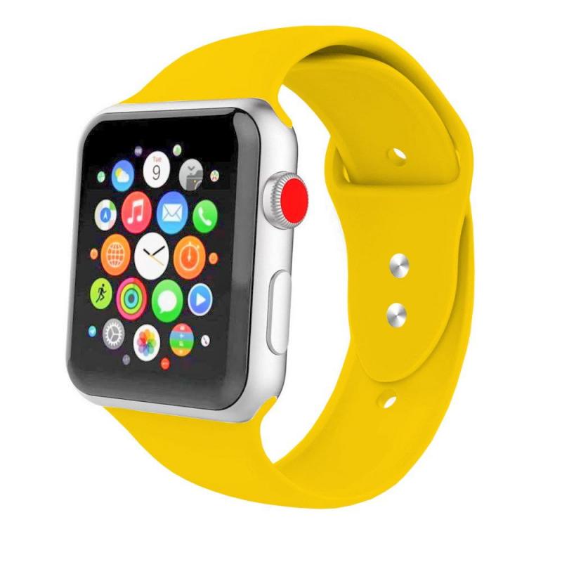 Curea silicon Tech-Protect Icon V2 compatibila cu Apple Watch 1/2/3/4/5/6/7/SE (42/44/45mm) Yellow