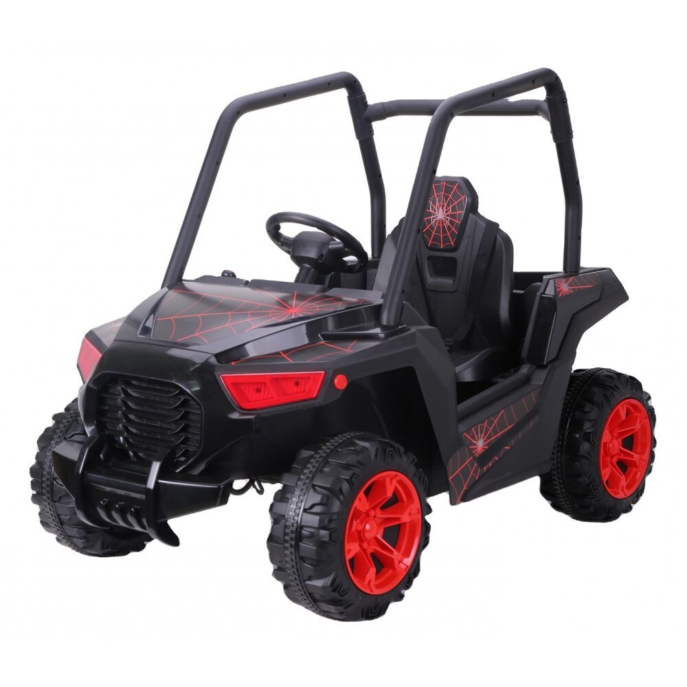 Masinuta electrica 4x4 cu scaun de piele UTV Spider Black