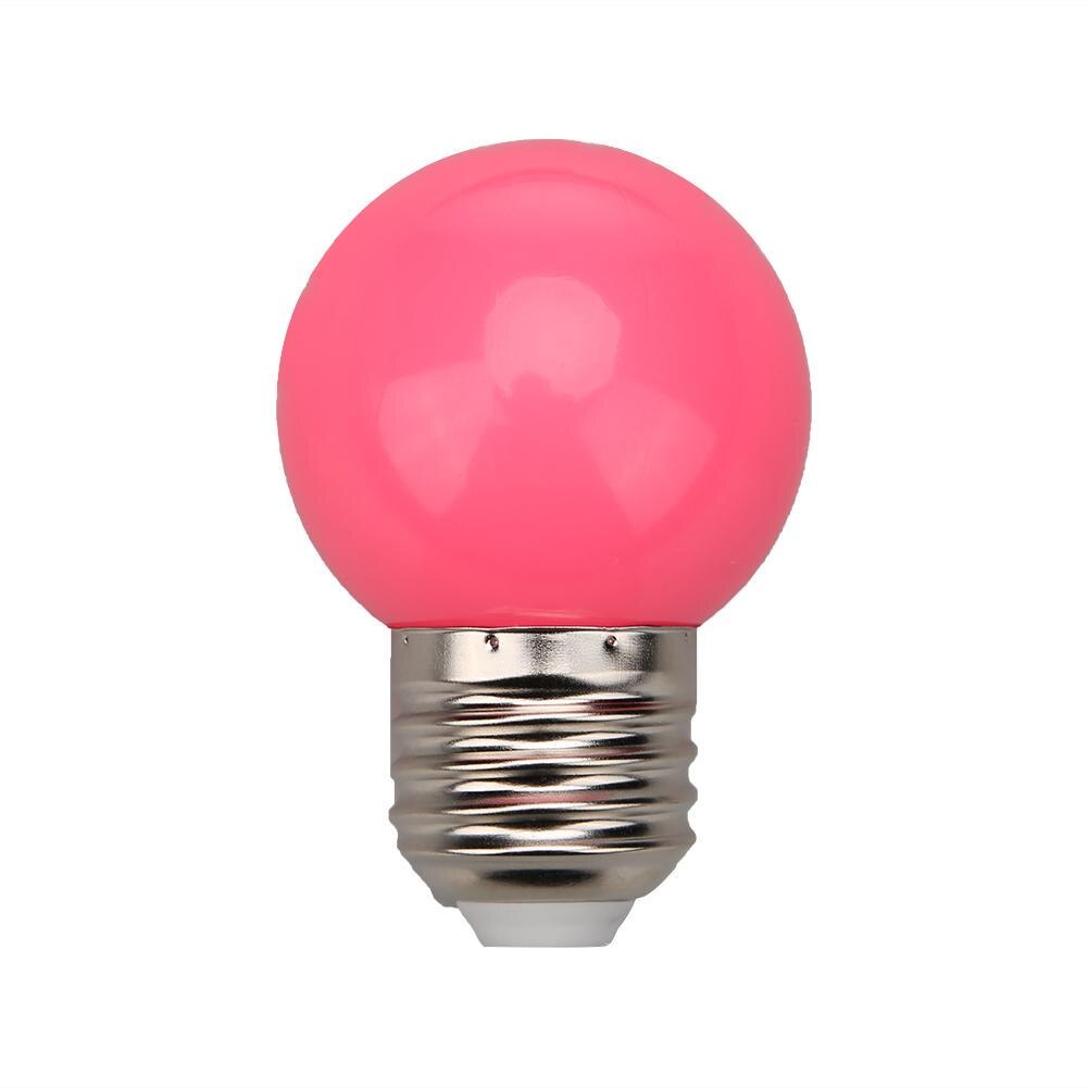 Set 5 becuri E27 G45 2W pentru ghirlanda LED, Roz, TLF-BBL3264