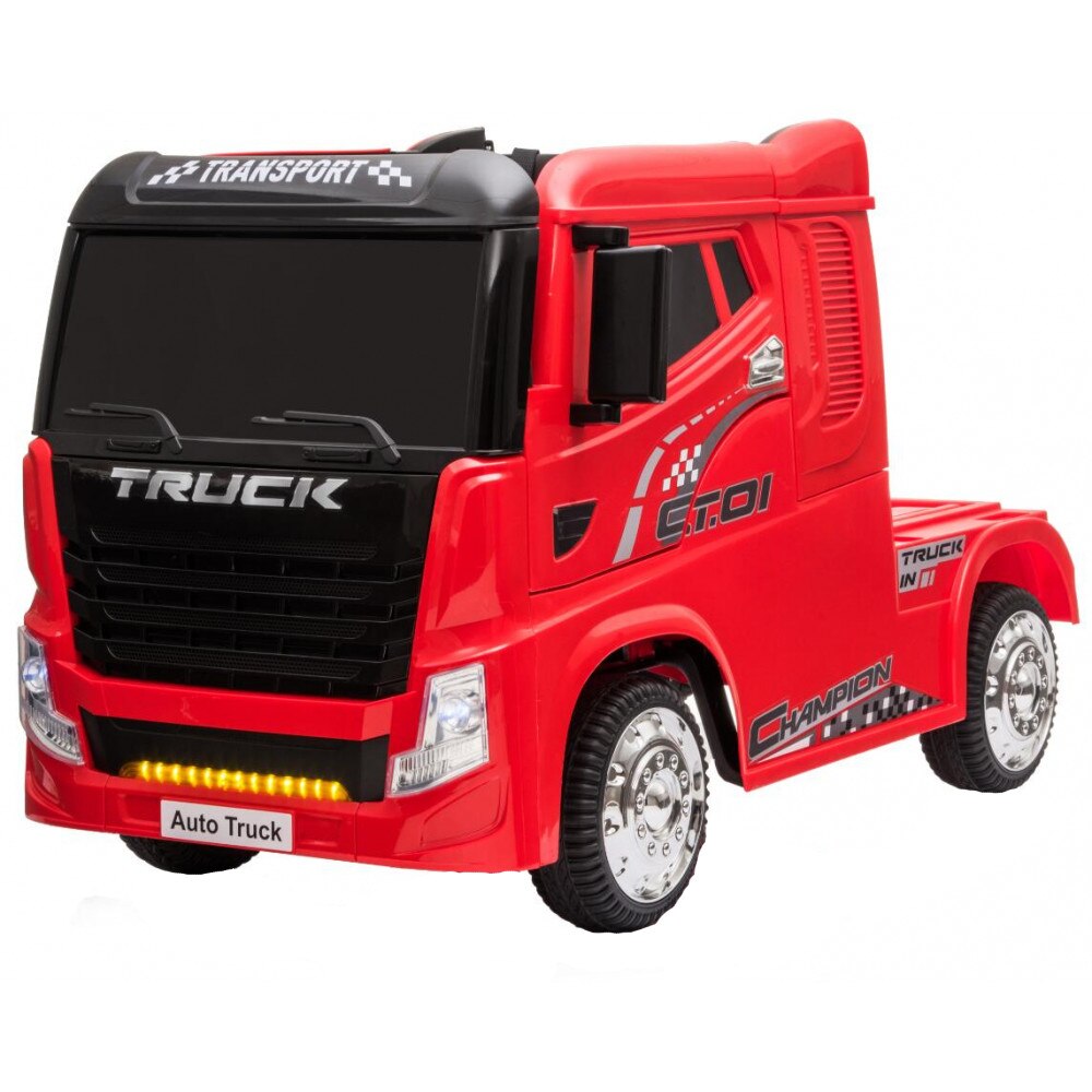 Camion electric 4x4 cu scaun de piele Truck Red