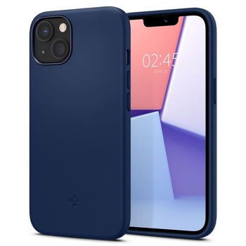 Carcasa Spigen Silicone Fit compatibila cu iPhone 13 Navy Blue Carcasa Spigen Silicone Fit compatibila cu iPhone 13 Navy Blue