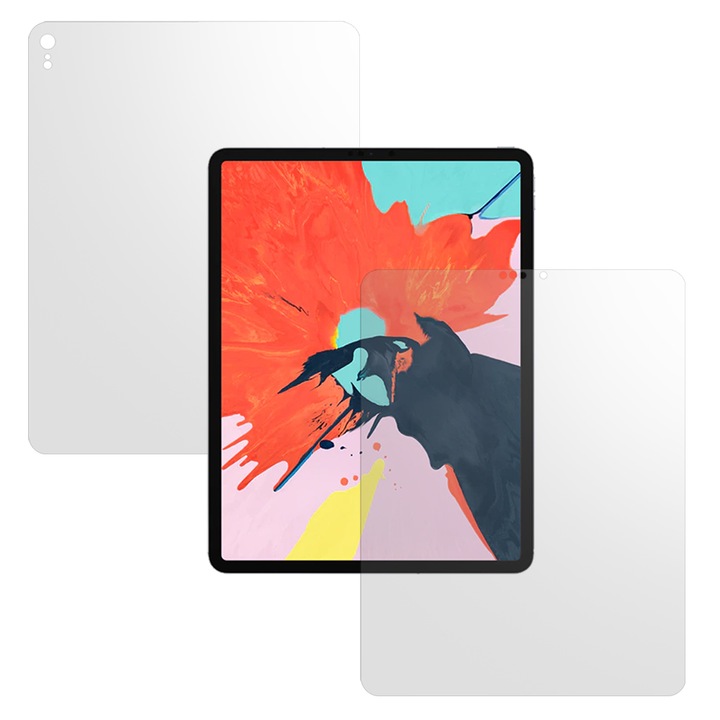2 db SILKASE matt fólia készlet Apple iPad Pro 12,9"-hez (2018), tablet védelem, megújuló szilikon