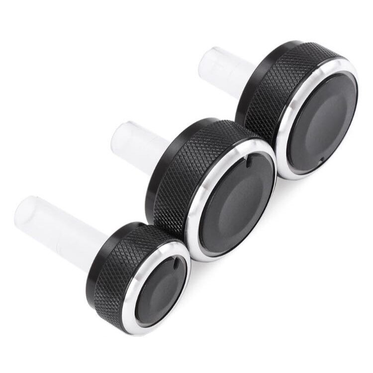 Set 3 butoane cromate aer conditionat AC compatibile cu VW Passat B5 B5.5 Golf 4 Bora Lupo Audi A3 Seat Leon Skoda Oktavia 1 Superb