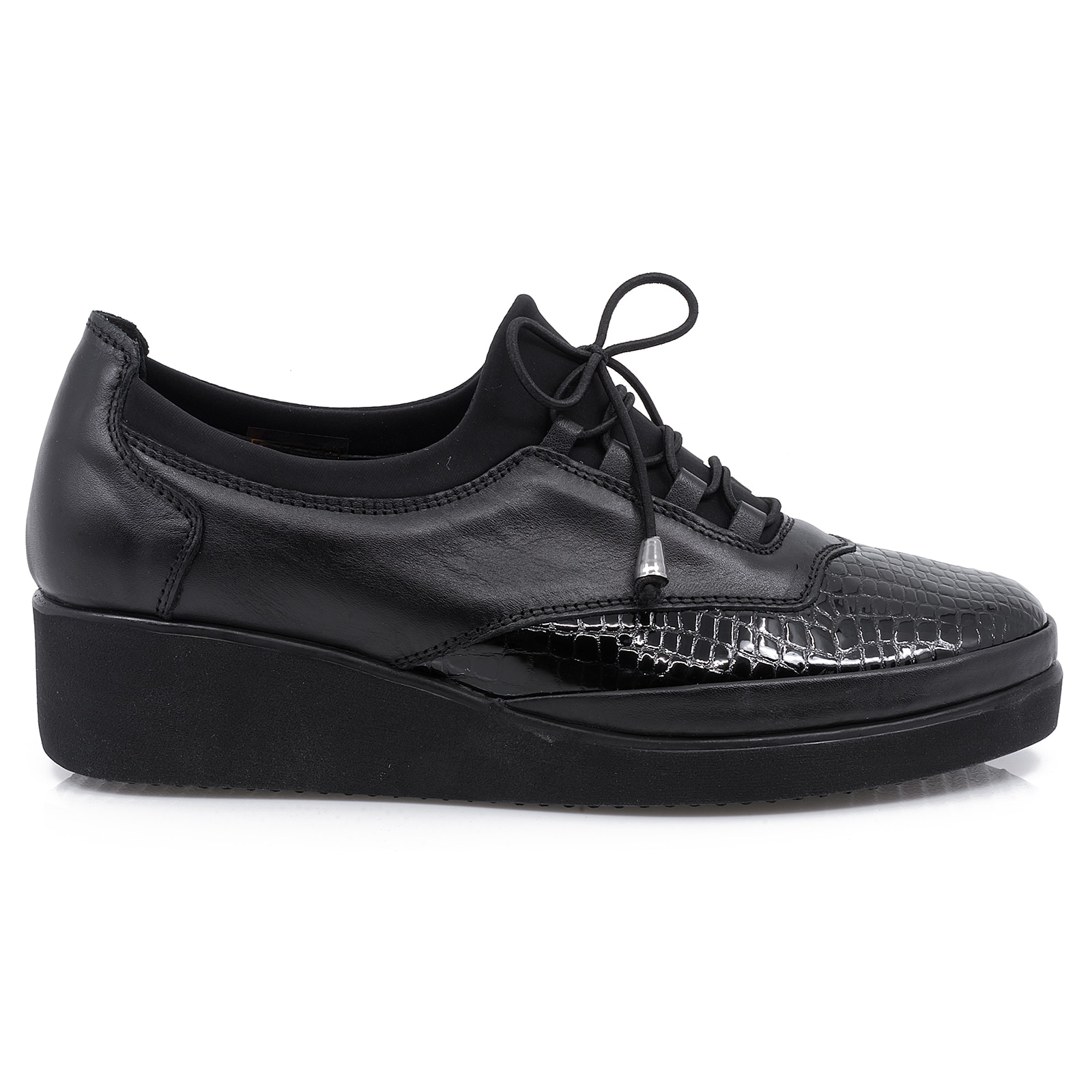 Pantofi dama, Caspian, Cas-84, casual, piele naturala, Negru