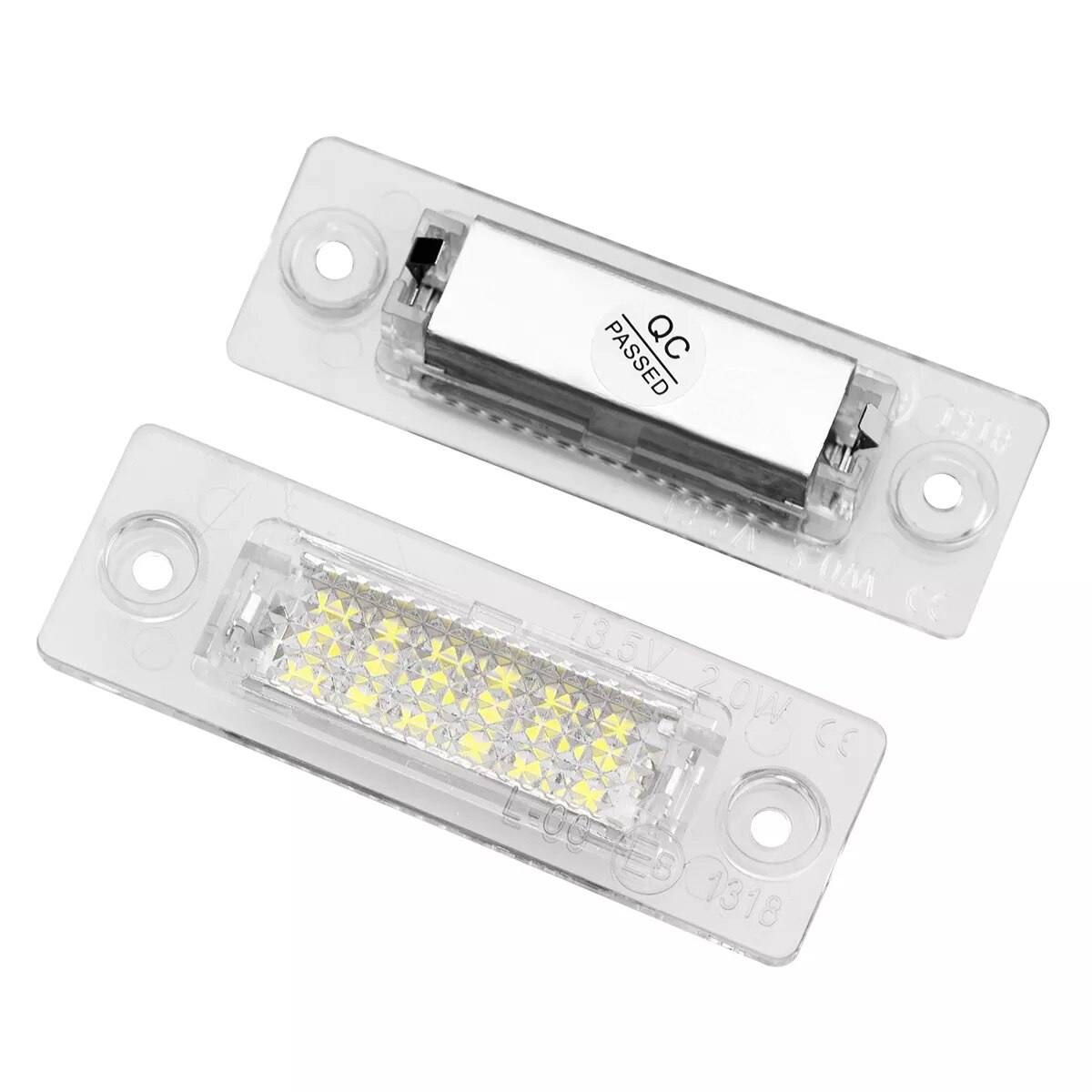Set 2 lampi numar led 6000k alb-rece VW touran golf plus Jetta Caddy Passat b5 b6 transporter t5 t6