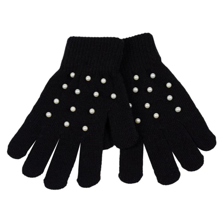 Manusi dama, Zola®, de iarna, negre/gri, model zig-zag, marime universala