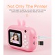 Детска фото/видео камера DacEnergy Заек, Двойна камера, IPS цветен екран, 2.4 инча, Розов, 24 MP, Творчески филтър