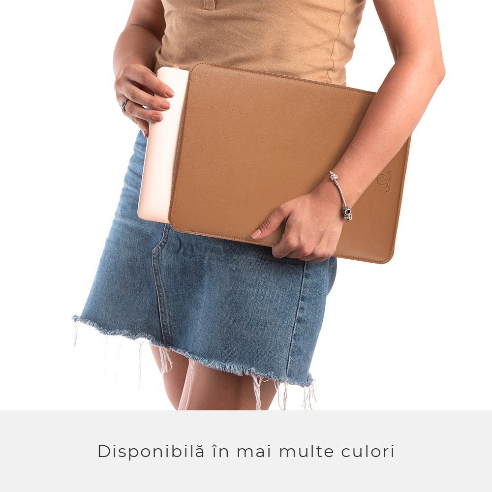 Husa laptop pentru MacBook PRO 13 inch, UNIKA, bej/verde