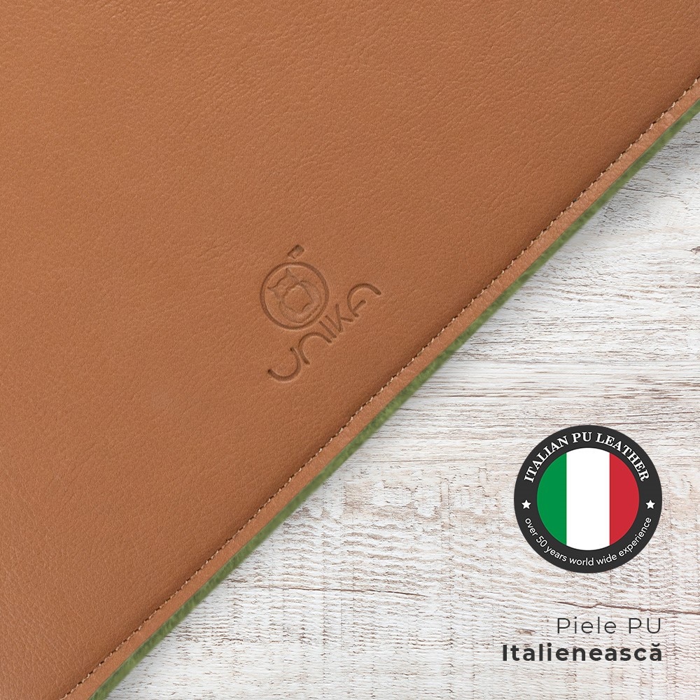Husa laptop pentru MacBook PRO 13 inch, UNIKA, bej/verde
