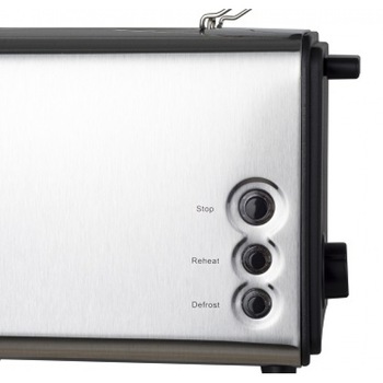 Prajitor de Paine Dublu, 4 Felii de Paine, Putere 1300W, Inox, 6 Trepte de Prajire, Panou de Comanda Mecanic, Tava Firimituri Detasabila, Argintiu Prajitor de Paine Dublu, 4 Felii de Paine, Putere 1300W, Inox, 6 Trepte de Prajire, Panou de Comanda Mecanic, Tava Firimituri Detasabila, Argintiu