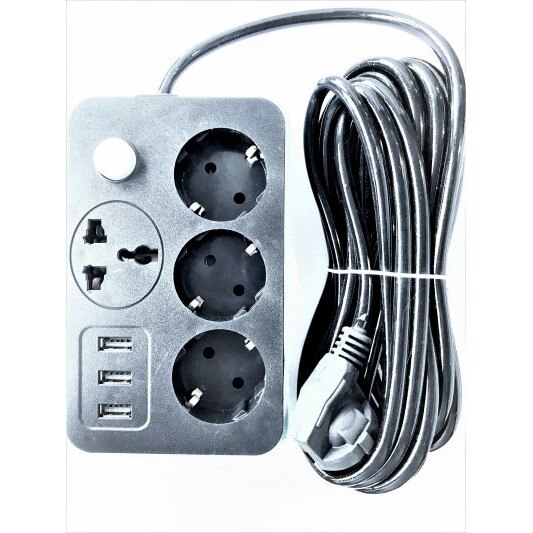 Prelungitor 3 USB si 3 Prize Universale