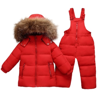 Set fas copii Geaca si Salopeta, Rosu Set fas copii Geaca si Salopeta, Rosu