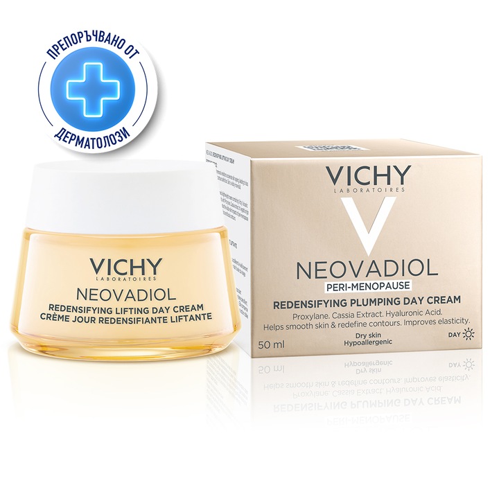 Дневен крем за лице Vichy Neovadiol Peri-Menopause, Против бръчки, Запълващ ефект, За суха кожа, 50 мл