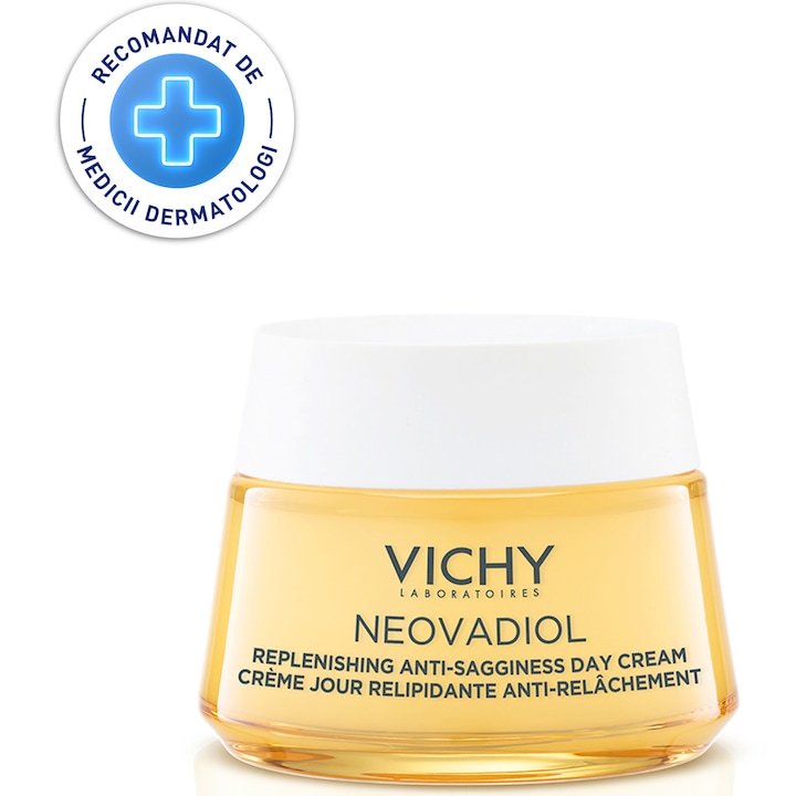 Crema de zi cu acid hialuronic Vichy Neovadiol Post-Menopause cu efect de refacere a lipidelor si redefinire,50ml