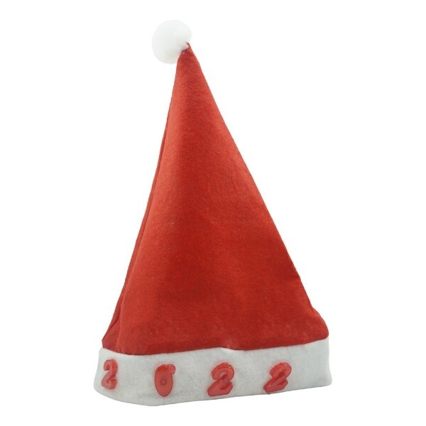 Caciulita de Craciun,Flippy, Rosie, cu inscriptie 2022, lumini LED, marime universala, poliester