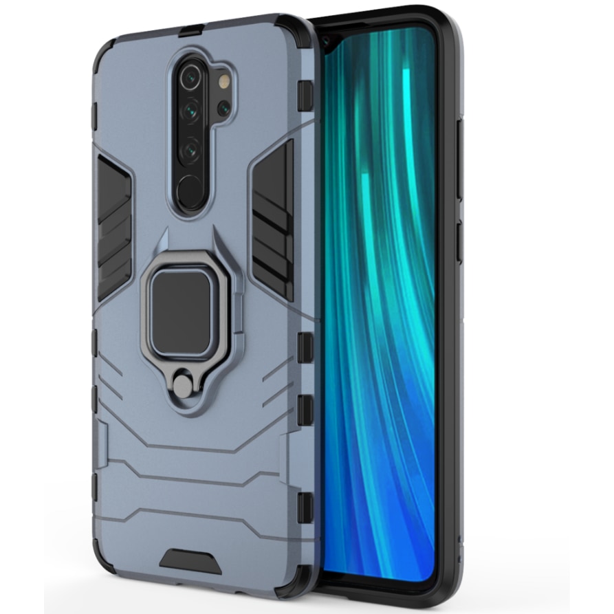 Husa de protectie Bumper Ring armor kickstand pentru Samsung Galaxy S21 Ultra 5G, Albastru, CRB-BBL3267