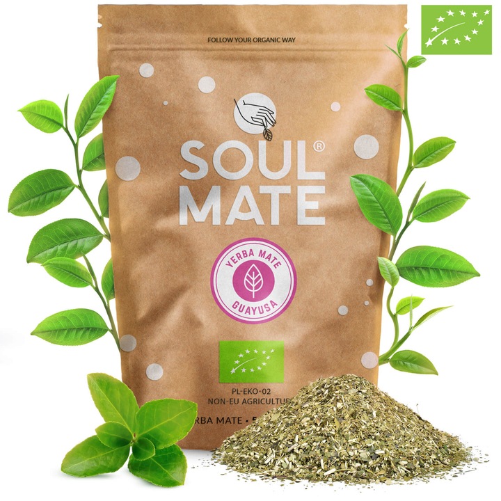 Yerba Mate Bio Tea, Soul Mate, Organica Guayusa, Gyógynövényes, 500g
