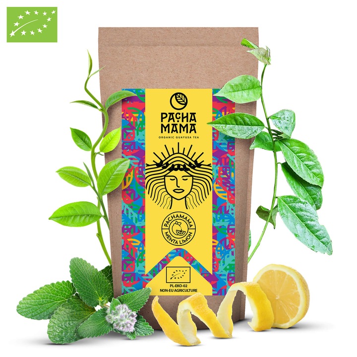 Guayusa BIO Tea, Pachamama, Menta Limon, Organic, Menta Citrom, Equador, 250g