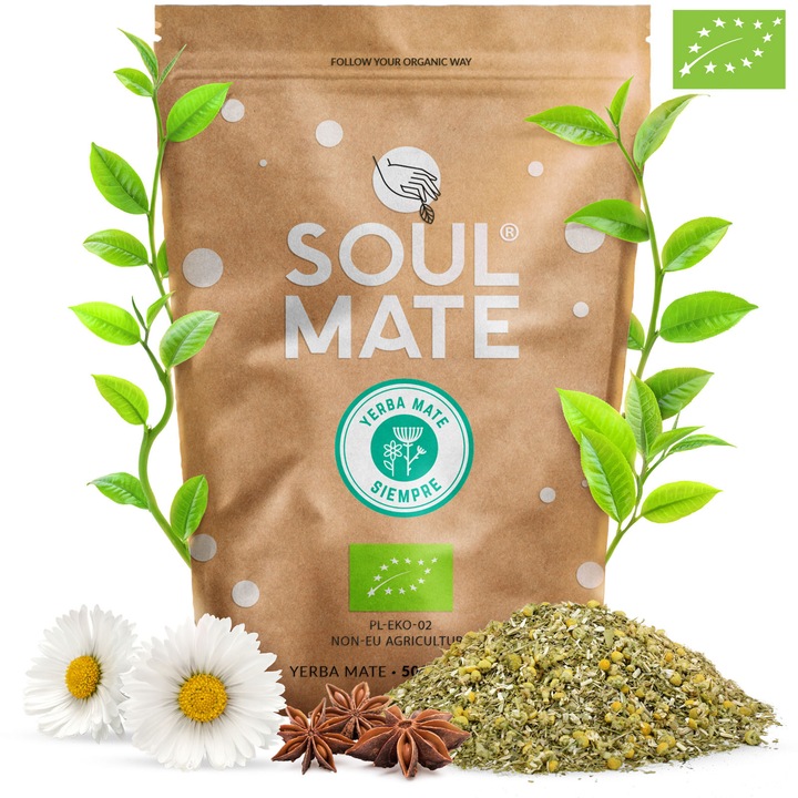 Yerba Mate Tea BIO, Soul Mate, Organica Siempre, Gyógynövényes, 500g