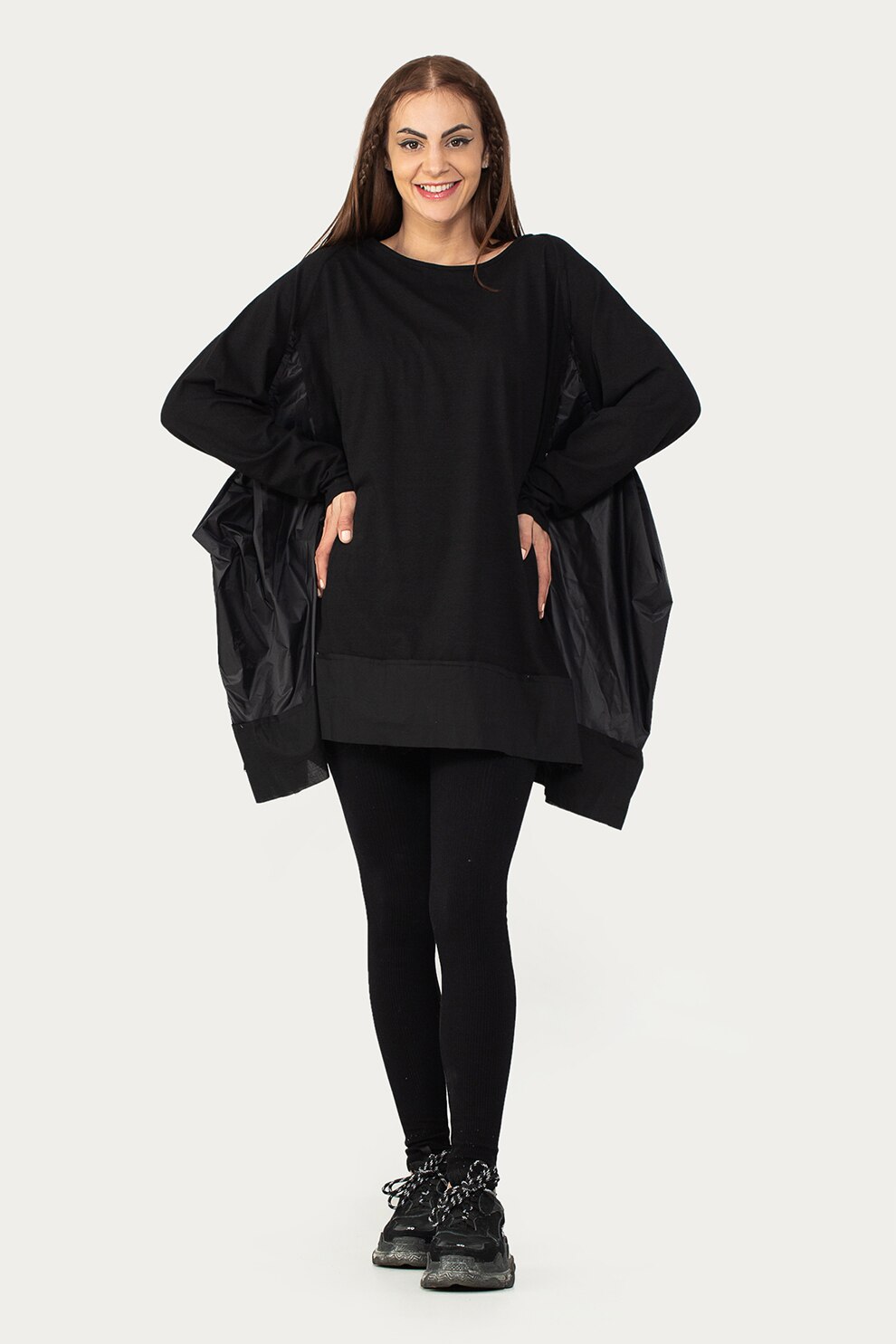 Antonia M, Bluza lunga supradimensionata, Negru
