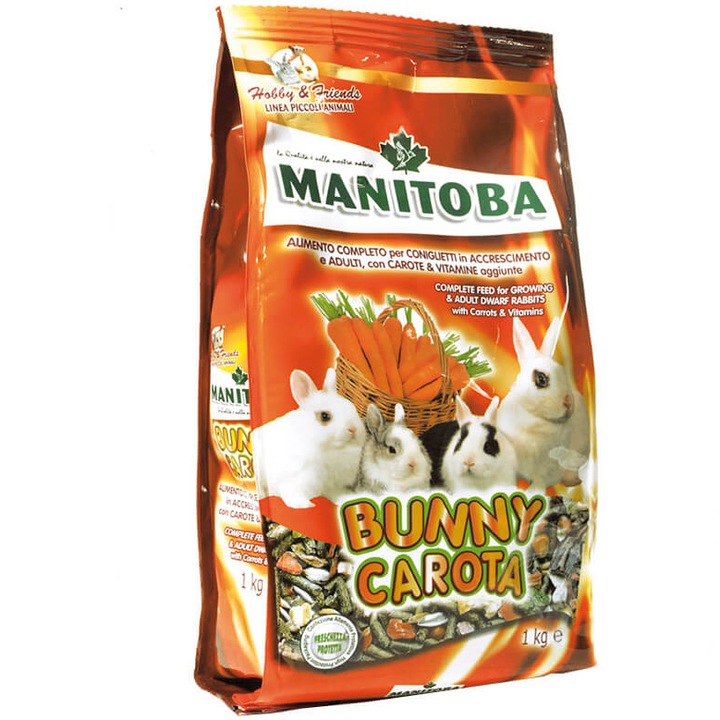 Hrana pentru iepuri completa Carota Manitoba, 1 Kg