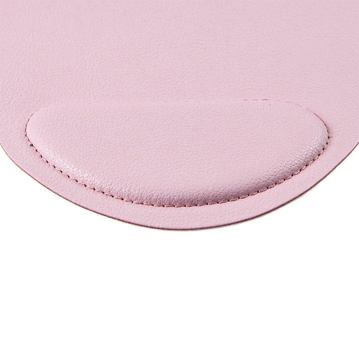 Mousepad ergonomic, piele PU, Unika, 24 x 20 cm, roz - eMAG.ro