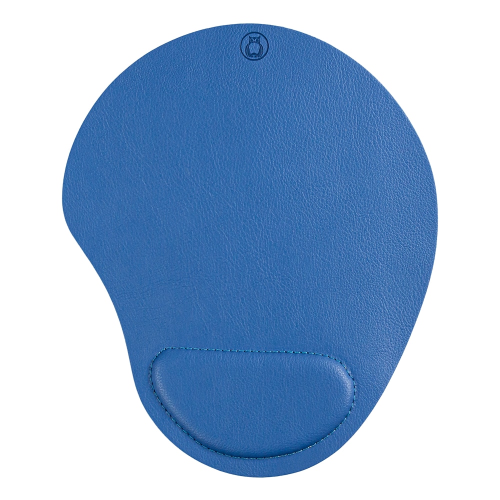 Mousepad ergonomic, piele PU, Unika, 24 x 20 cm, albastru
