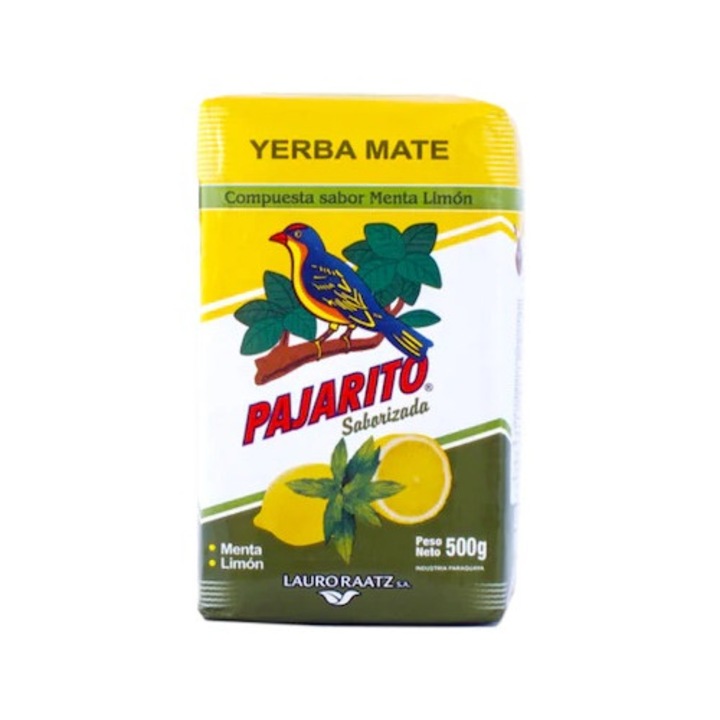 Yerba Mate Pajarito Tea, Menta Limon, Yerba Mate, Menta, Citrom, 0.5 kg