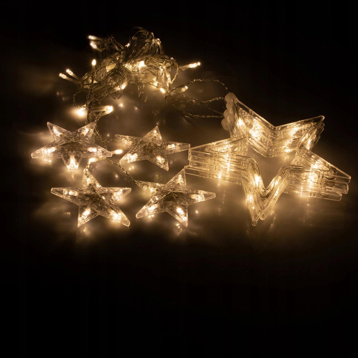 Instalatie lumina tip perdea cu 92 LED-uri, 2m, pentru interior/exterior, stelute iluminare alba