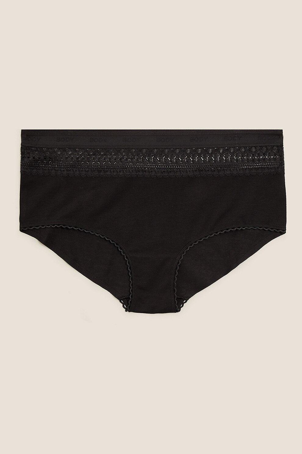 Marks & Spencer, Chiloti cu talie inalta, Negru, 36