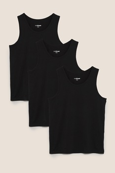 Marks & Spencer, Set de topuri de casa - 3 piese, Negru Marks & Spencer, Set de topuri de casa - 3 piese, Negru