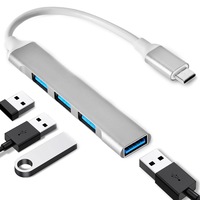 Hub Adaptor Type-C, Series Multiport 4 in 1, zggzerg, USB 3.0, Compatibil Macbook