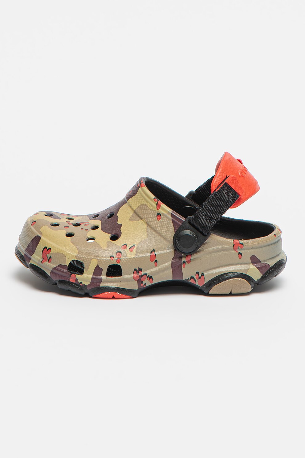 Crocs, Saboti slingback Classic All Terrain, Maro camel/Rosu