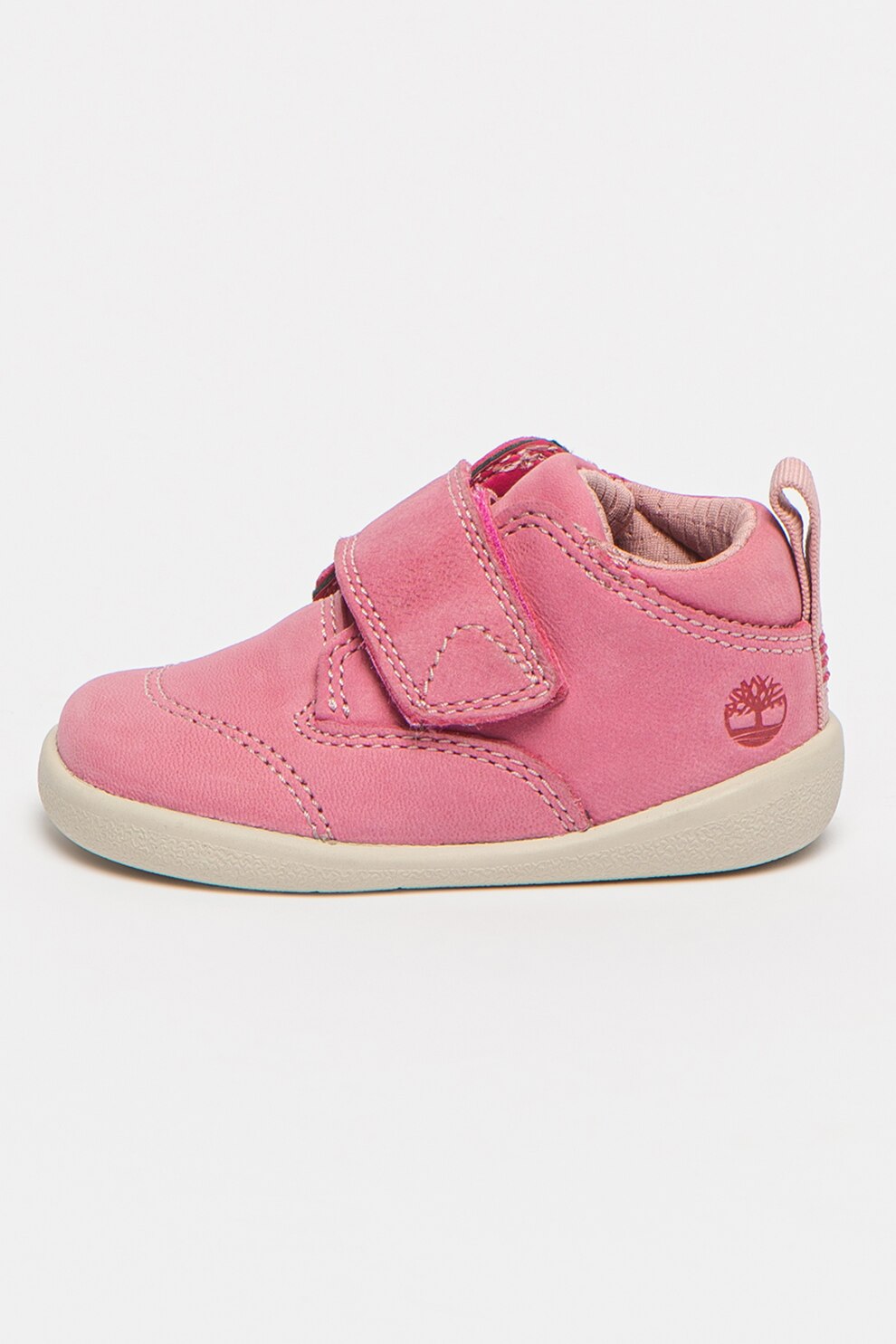 Timberland, Pantofi sport de piele cu velcro Tree Sprout, Roz