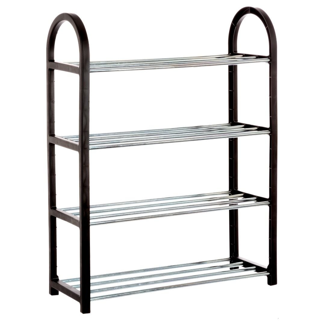 Pantofar Negru, 8 perechi, metal, 65 x 50.5 x 19 cm