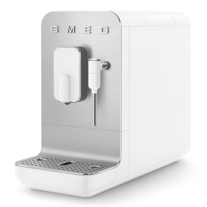 Автоматична еспресо кафемашина Smeg BCC02WHMEU, 50's Style, 1350 W, 19 бара, Бяла